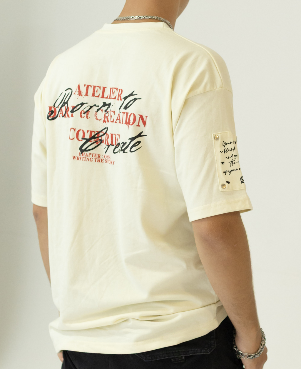 BORN TO CREATE T-SHIRT - FLAT WHITE