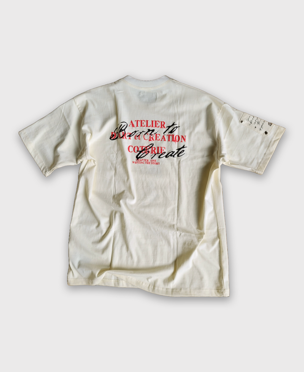 BORN TO CREATE T-SHIRT - FLAT WHITE